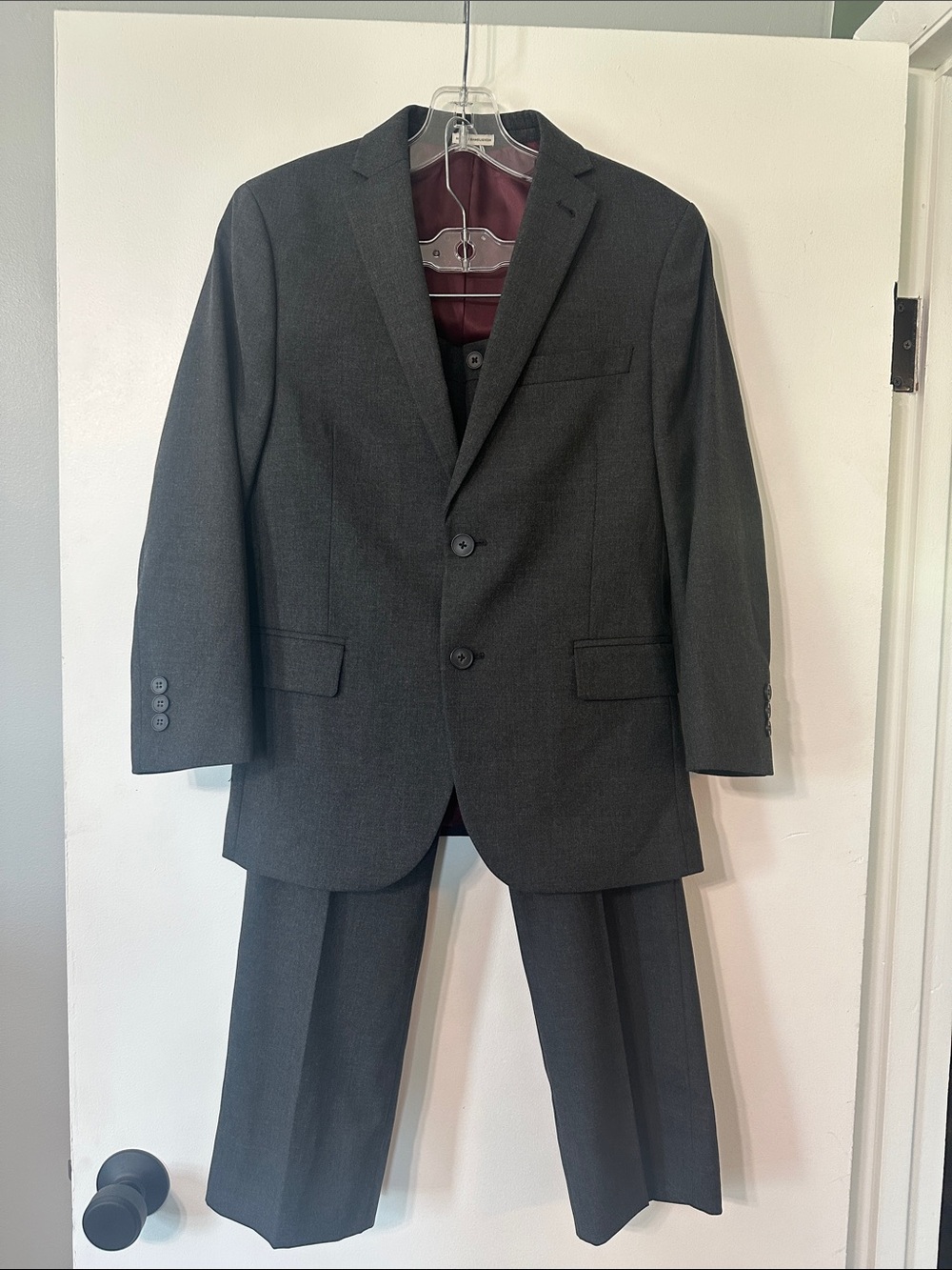 Boys Charcoal Gray Two-Piece Suit size 18